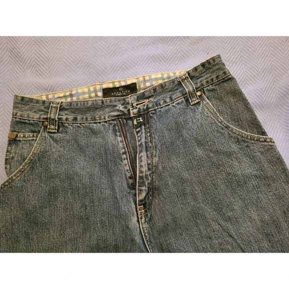 Reaction Kenneth Cole Bermuda Shorts Boys Size 16 Blue Denim Cotton (D24) - Picture 3 of 7